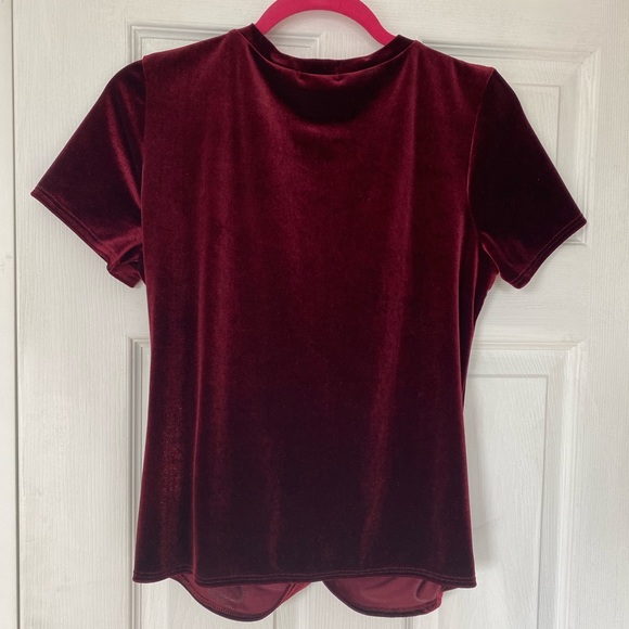 ❤️4/$40 SALE! ❤️ Red Velvet-Like Crop Top - Picture 2 of 5